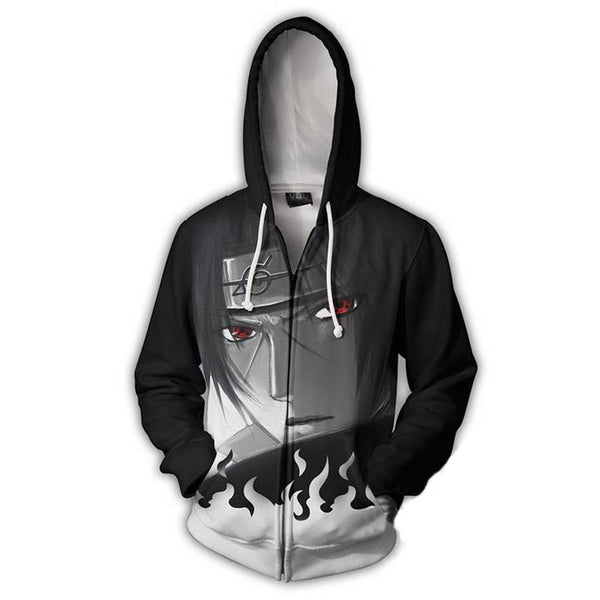 Naruto Hoodie - Uchiha Itachi Zip Up Hoodie CSOS010 - cosplaysos