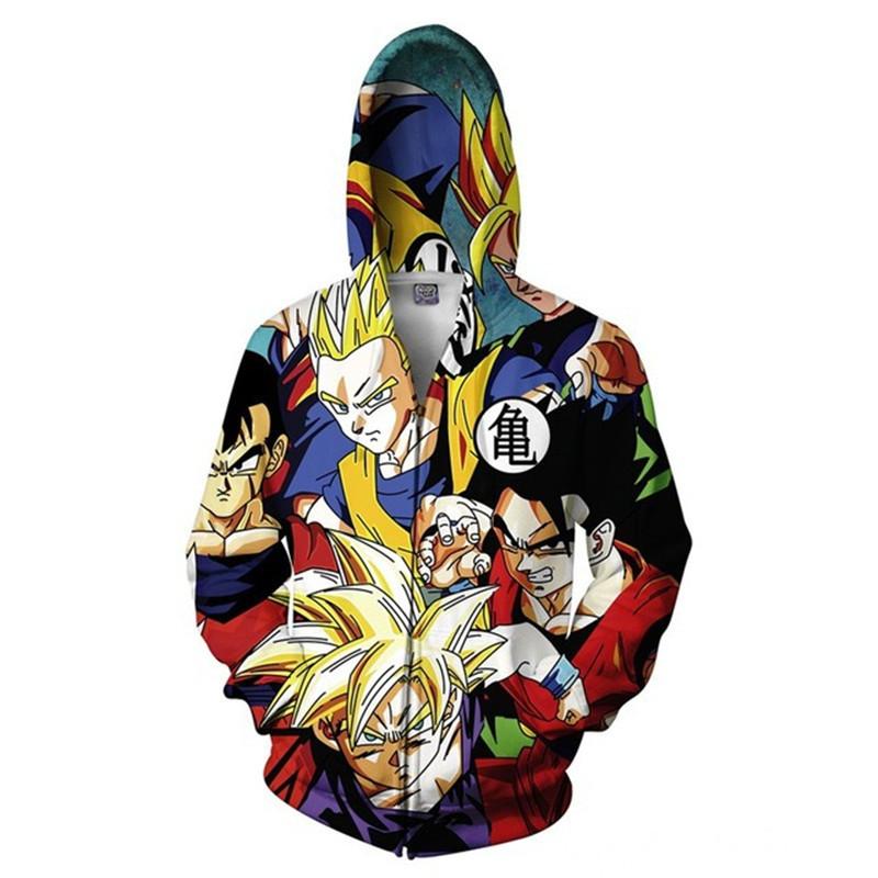 Dragon Ball Z Gohan & Cell All Over Print Sublimation Sweatshirt Size L EUC