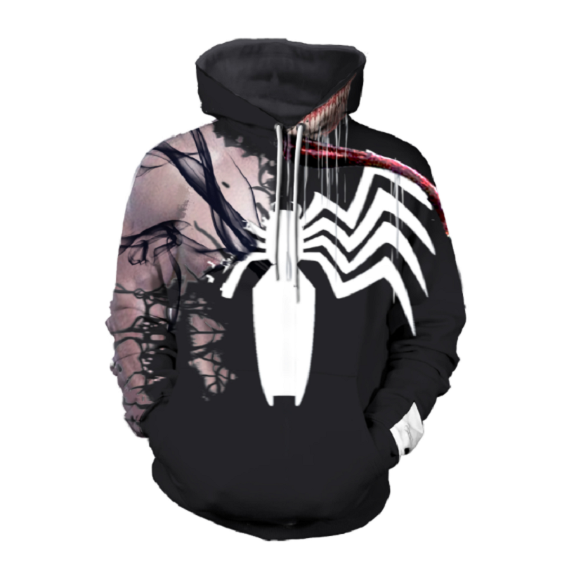 Spider Man Hoodie Venom Pullover Hoodie Cosplay Costume