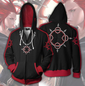 Kingdom Hearts Hoodie - Axel Zip Up Hoodie CSOS318 - cosplaysos
