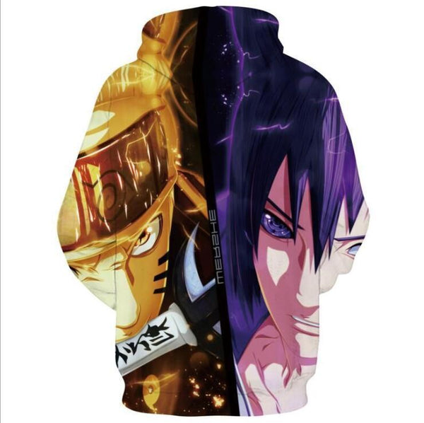 Naruto Hoodie - SasukeVs Naruto Pullover Hoodie CSOS595 - cosplaysos