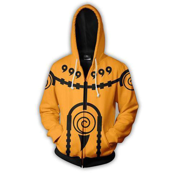 Naruto Hoodie - Kyubi Mood Zip Up Hoodie CSOS621 - cosplaysos