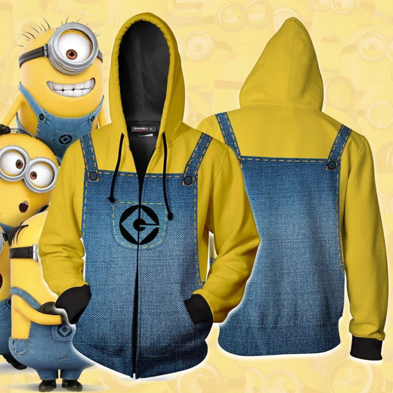 Minion zip up sales hoodie