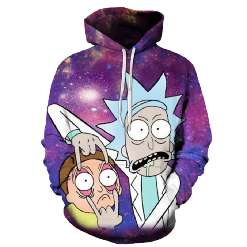 Rick and morty 3d 2025 hoodie