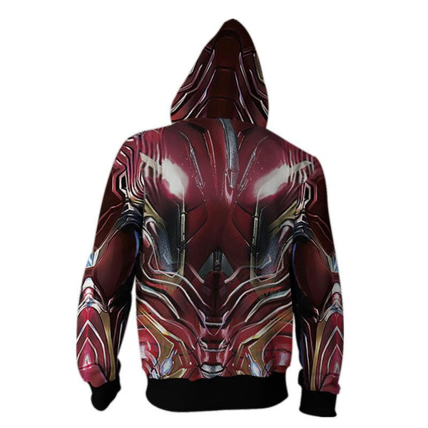 The Avengers Endgame Tony Stark Zip Up Hoodie CSP801 - cosplaysos