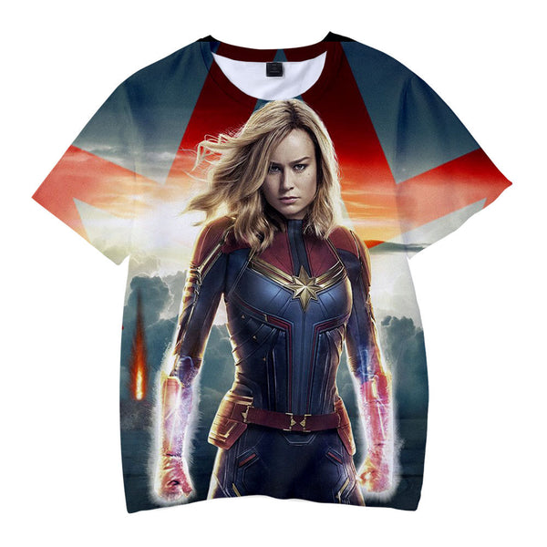 Captain Marvel T-Shirt - Carol Danvers Graphic T-Shirt CSOS920 - cosplaysos