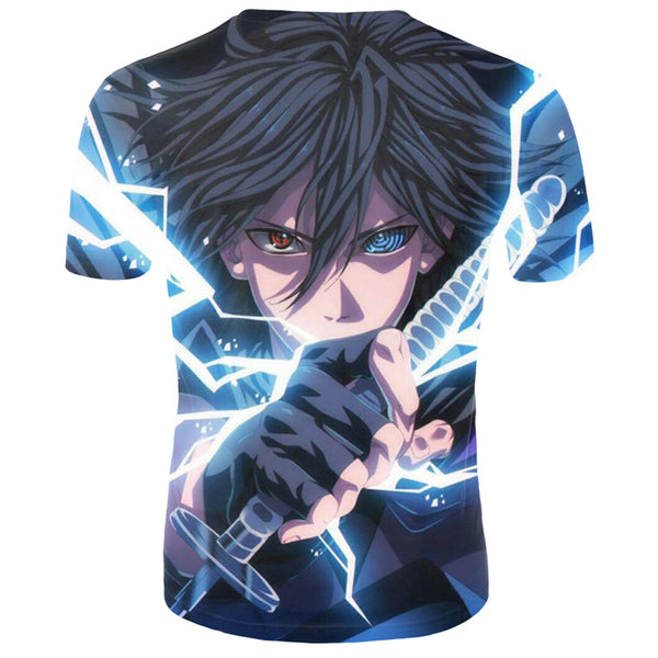 Naruto T-Shirt - Uchiha Sasuke Anime T-Shirt CPS800 - cosplaysos