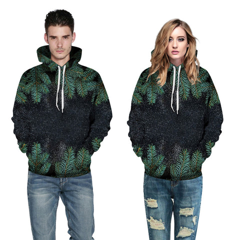 3D Print Hoodie - Tree Leaves Printing Pattern Pullover Hoodie  CSS048 - cosplaysos