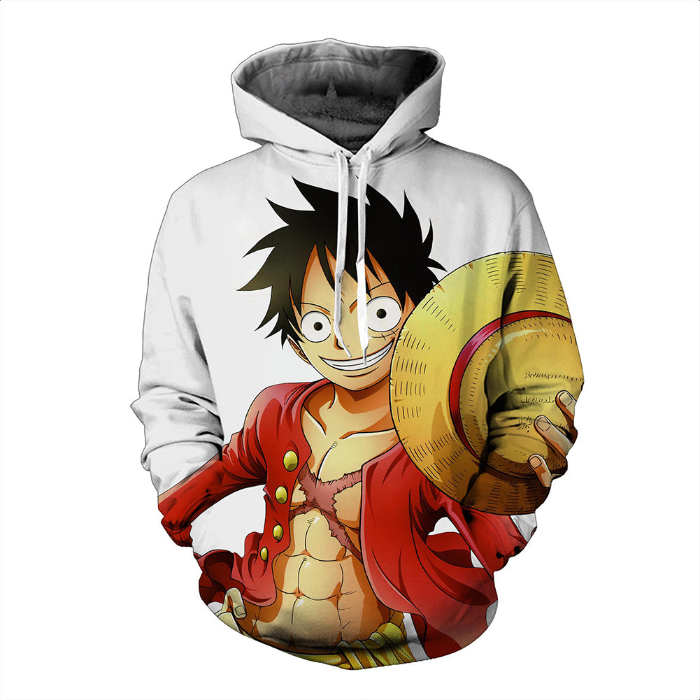 One Piece Hoodie - Monkey D. Luffy Pullover Hoodie CSSO007 - cosplaysos