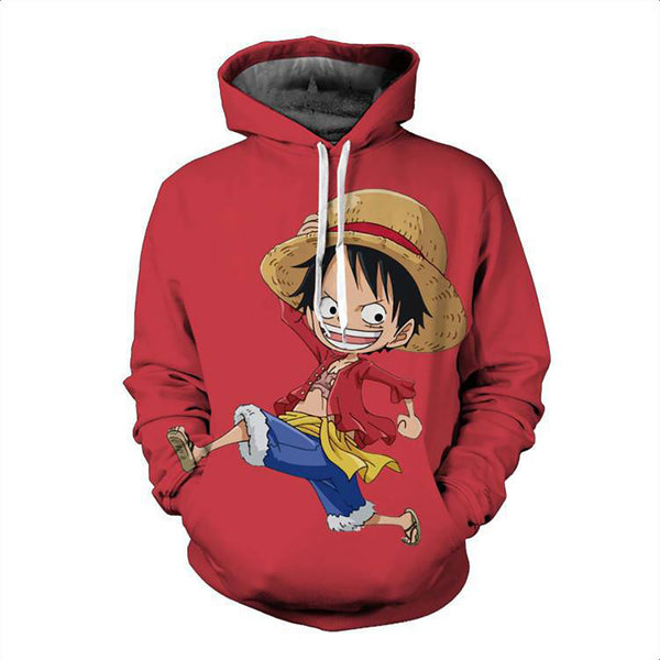 One Piece Hoodie - Monkey D. Luffy Pullover Hoodie CSSO016 - cosplaysos