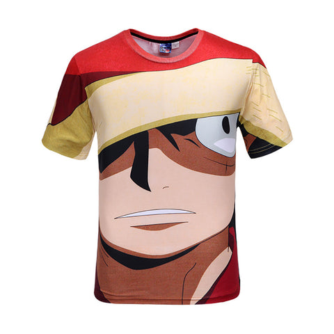 One Piece T-Shirt - Monkey D Luffy Tee 3D Print T-Shirt CSSO033 - cosplaysos