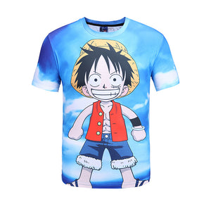 One Piece T-Shirt - Monkey D Luffy Tee 3D Print T-Shirt CSSO028 - cosplaysos
