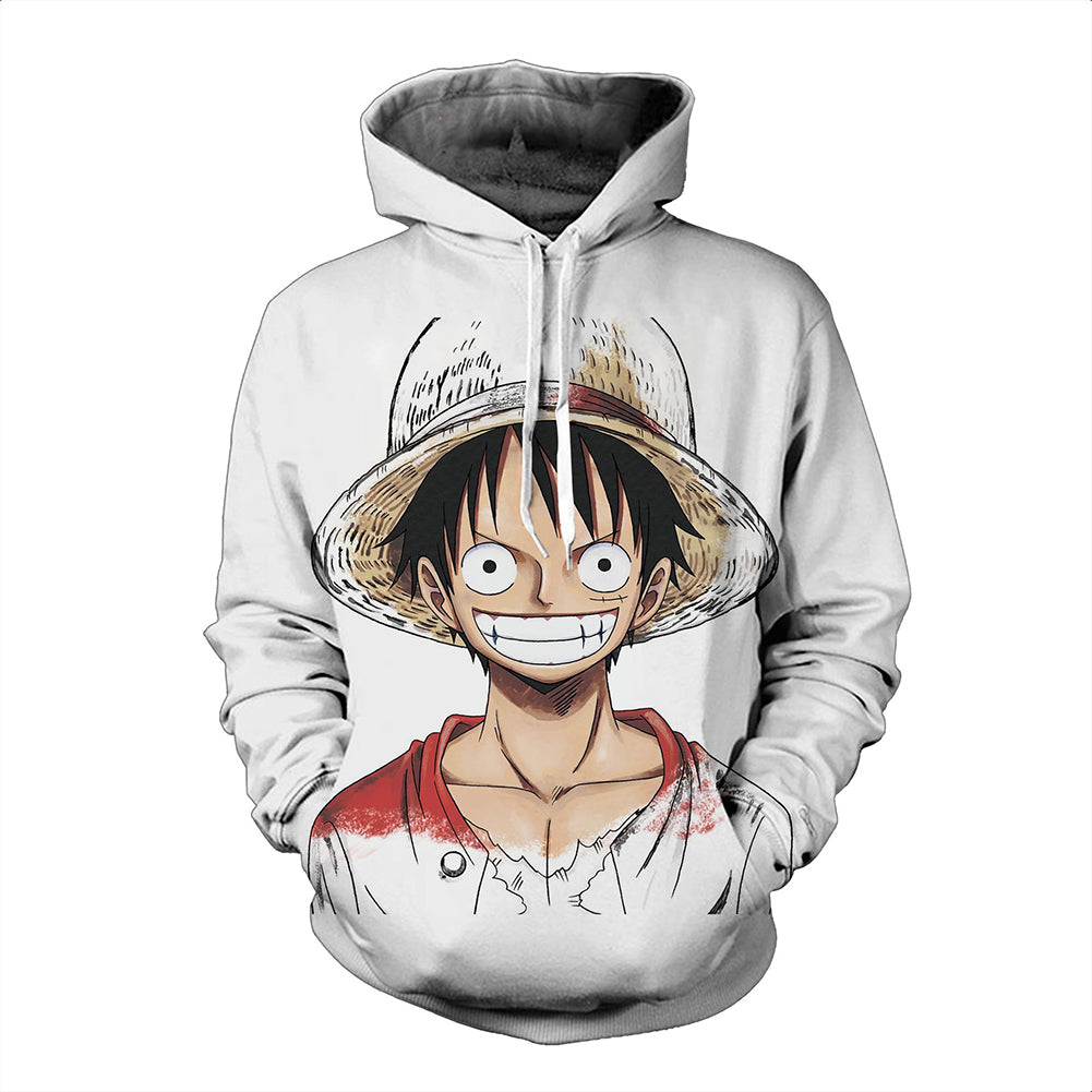 One Piece Hoodie - Monkey D. Luffy Pullover Hoodie CSSO005 - cosplaysos