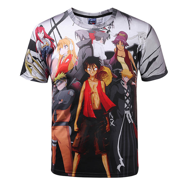 One Piece T-Shirt - Monkey D Luffy Tee 3D Print T-Shirt CSSO035 - cosplaysos