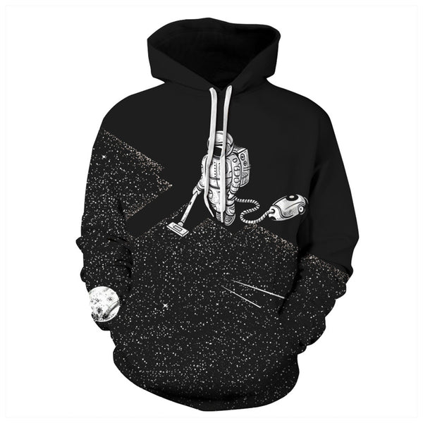 3D Print Hoodie - Black Outer Space Pattern Pullover Hoodie  CSS058 - cosplaysos