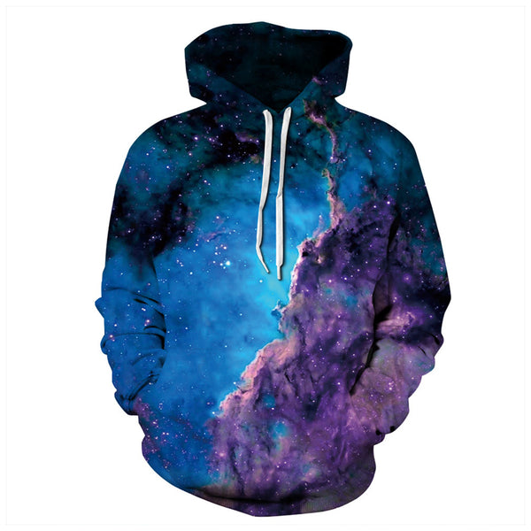 3D Print Hoodie - Starry Galaxy Space Pattern Pullover Hoodie  CSS063 - cosplaysos