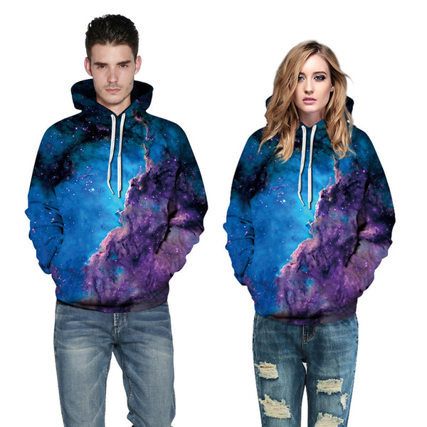 3D Print Hoodie - Starry Galaxy Space Pattern Pullover Hoodie  CSS063 - cosplaysos