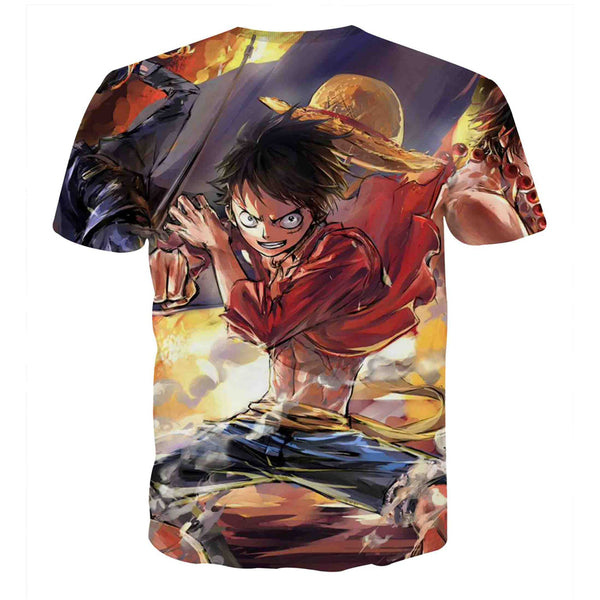 One Piece T-Shirt - Monkey D Luffy Tee 3D Print T-Shirt CSSO030 - cosplaysos