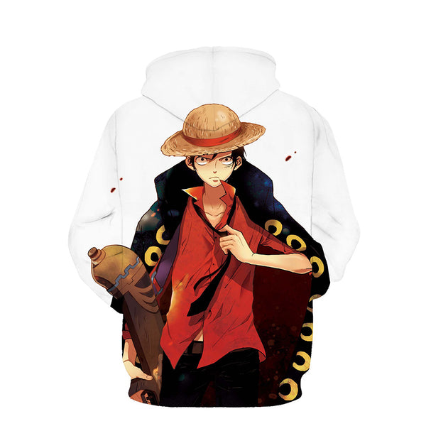 One Piece Hoodie - Monkey D. Luffy Pullover Hoodie CSSO009 - cosplaysos
