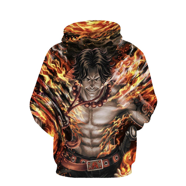 One Piece Hoodie - Portgas D Ace Pullover Hoodie CSSO020 - cosplaysos