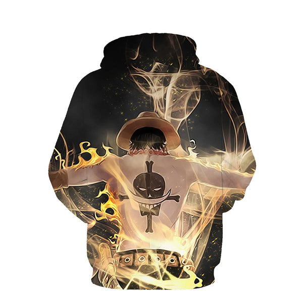 One Piece Hoodie - Portgas D Ace Pullover Hoodie CSSO019 - cosplaysos