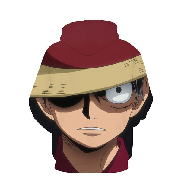 One Piece Hoodie - Monkey D. Luffy Pullover Hoodie CSSO011 - cosplaysos