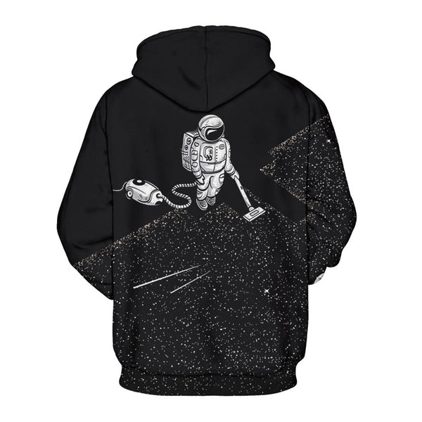 3D Print Hoodie - Black Outer Space Pattern Pullover Hoodie  CSS058 - cosplaysos