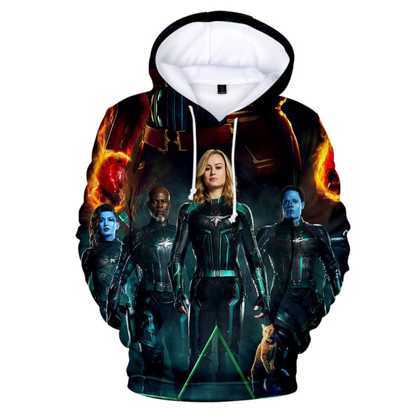 Captain Marvel Hoodie - Carol Danvers Pullover Hoodie CSOS901 - cosplaysos