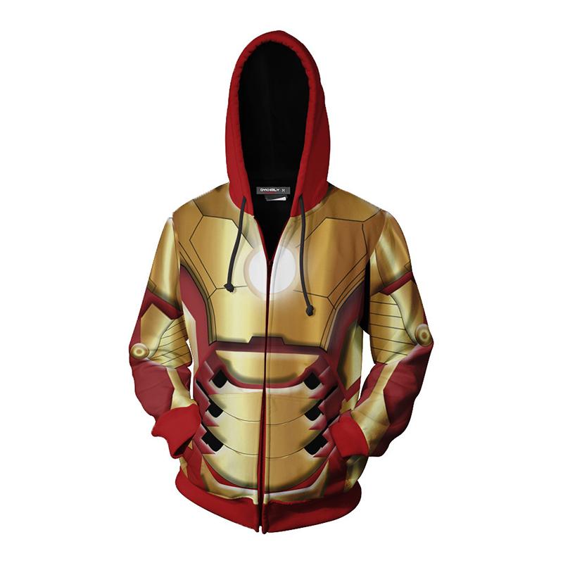 The Avengers Endgame Tony Stark Zip Up Hoodie CSP809 - cosplaysos