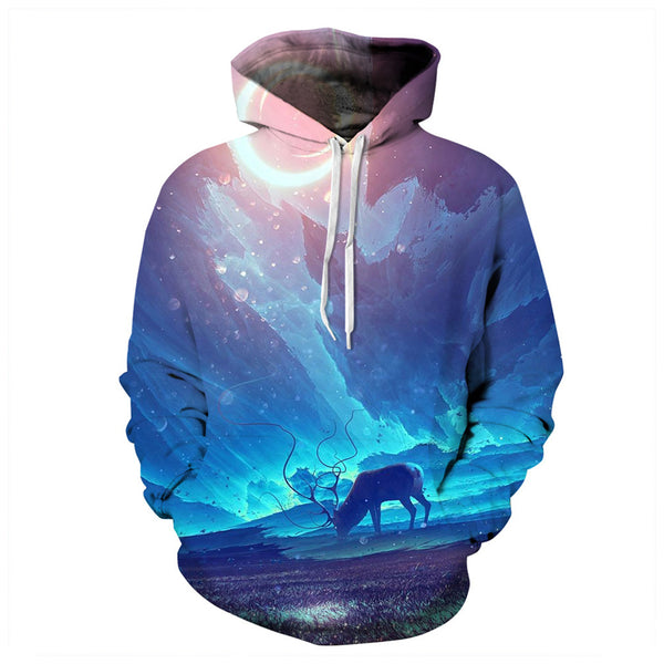 3D Print Hoodie - Starry Sky Pattern Pullover Hoodie  CSS066 - cosplaysos