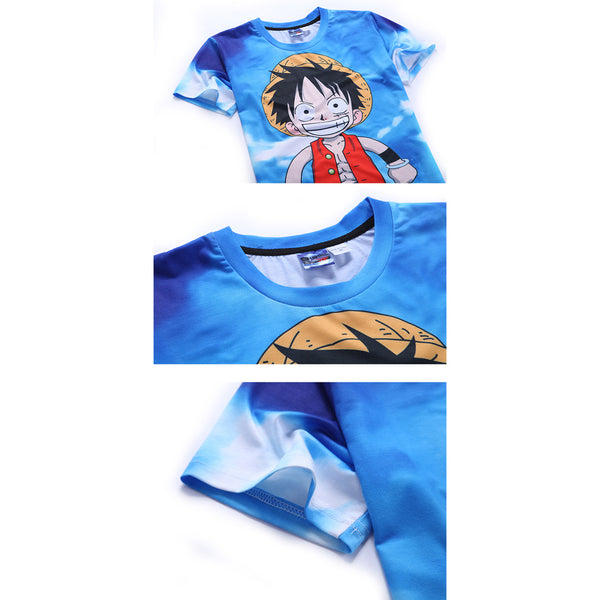 One Piece T-Shirt - Monkey D Luffy Tee 3D Print T-Shirt CSSO028 - cosplaysos