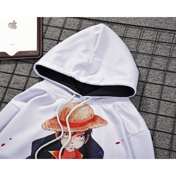 One Piece Hoodie - Monkey D. Luffy Pullover Hoodie CSSO009 - cosplaysos