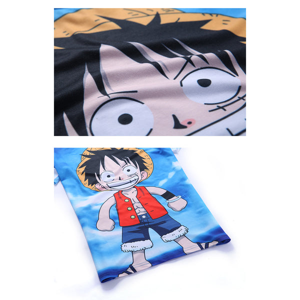 One Piece T-Shirt - Monkey D Luffy Tee 3D Print T-Shirt CSSO028 - cosplaysos