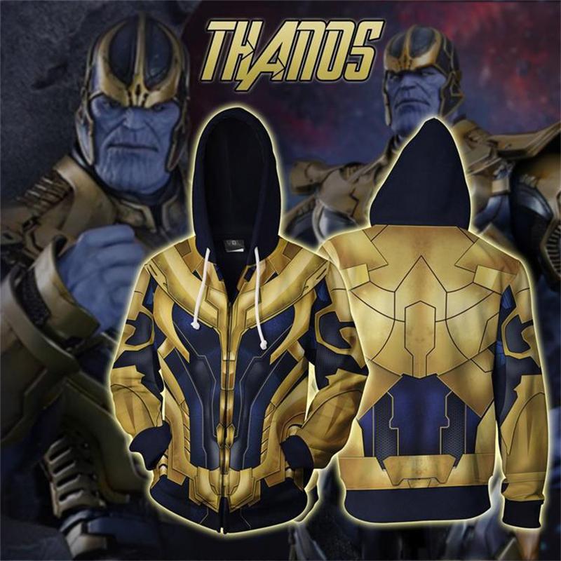 The Avengers Endgame Thanos Zip Up Hoodie CSP803 - cosplaysos