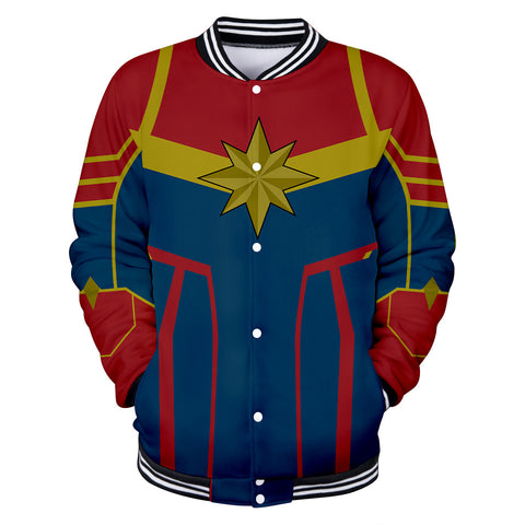 Captain Marvel Jacket - Carol Danvers Baseball Jacket CSOS909 - cosplaysos