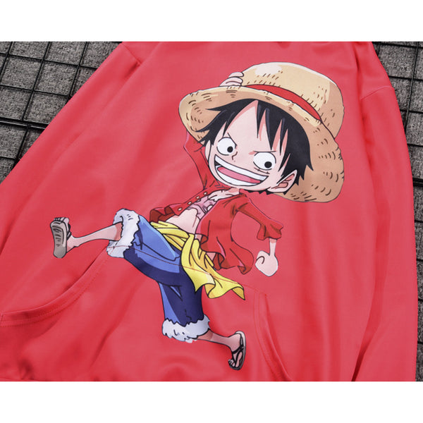 One Piece Hoodie - Monkey D. Luffy Pullover Hoodie CSSO016 - cosplaysos