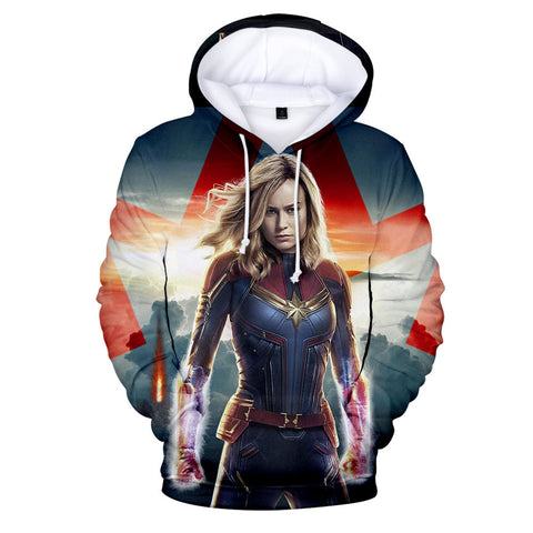 Captain Marvel Hoodie - Carol Danvers Pullover Hoodie CSOS900 - cosplaysos