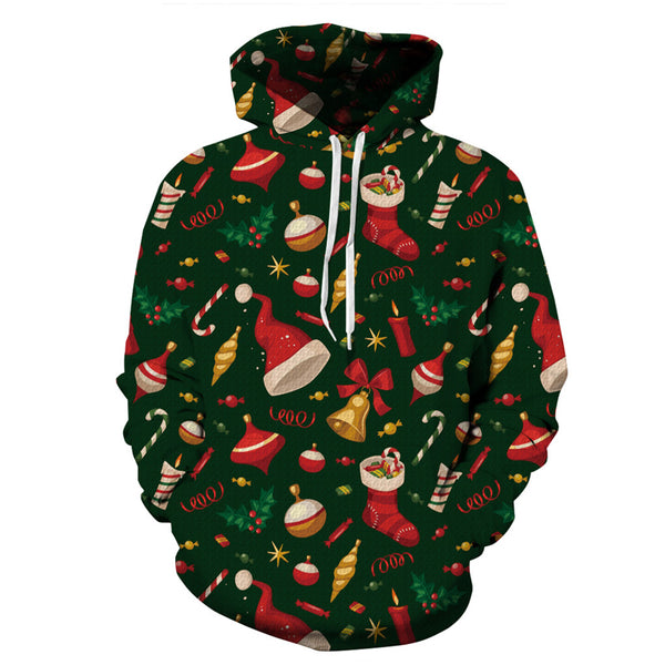 3D Print Hoodie - Christmas Gift Pattern Pullover Hoodie  CSS049 - cosplaysos