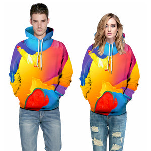 3D Print Hoodie - Colorful Oil Painting Pattern Pullover Hoodie CSS017 - cosplaysos