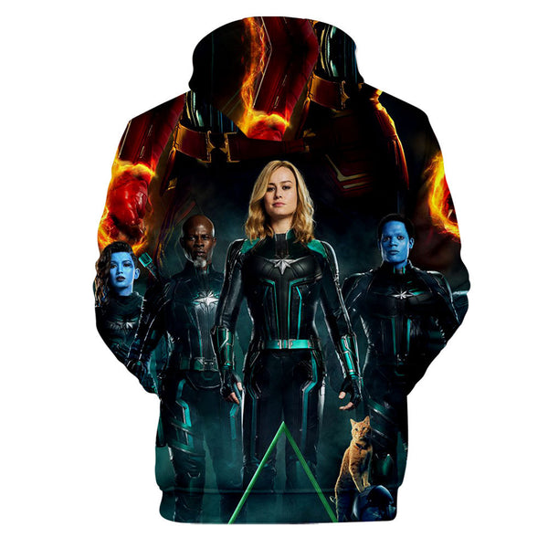 Captain Marvel Hoodie - Carol Danvers Pullover Hoodie CSOS901 - cosplaysos