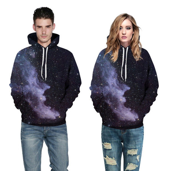 3D Print Hoodie - Dark Galaxy Space Pattern Pullover Hoodie  CSS061 - cosplaysos