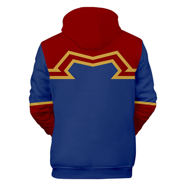 Captain Marvel Hoodie - Carol Danvers Pullover Hoodie CSOS906 - cosplaysos