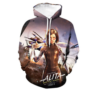 Alita Hoodie - Battle Angel Pullover Hoodie CSOS953 - cosplaysos