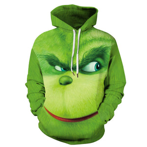 Grinch Hoodie - The Grinch Pullover Hooded Sweatshirt CSSG003 - cosplaysos