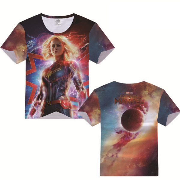 Captain Marvel T-Shirt - Carol Danvers Graphic T-Shirt CSOST001 - cosplaysos