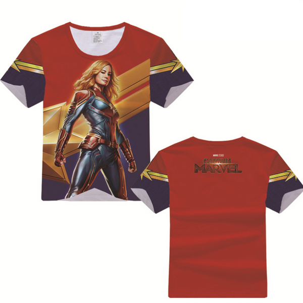 Captain Marvel T-Shirt - Carol Danvers Graphic T-Shirt CSOST002 - cosplaysos