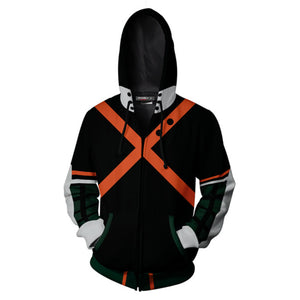 My Hero Academia Anime Cosplay Costume Sweatshirt Zip Up Hoodie CSP100 - cosplaysos