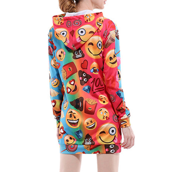 Emoji Hoodie Dress - cosplaysos