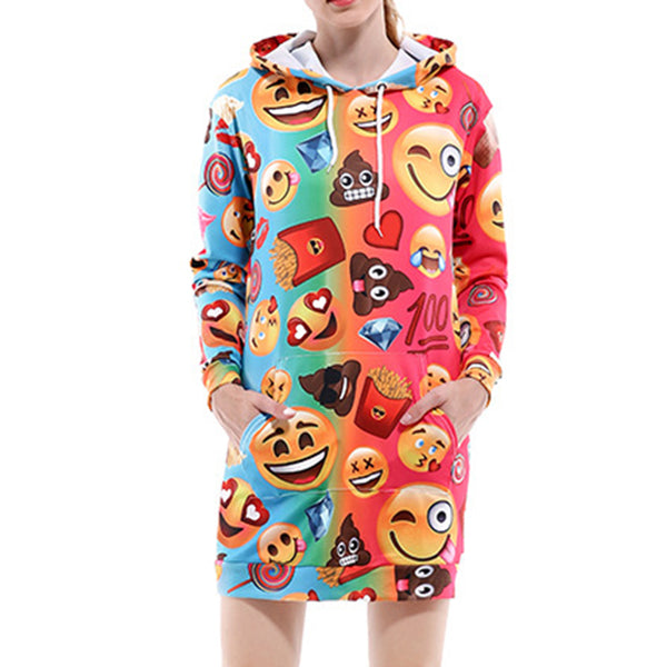 Emoji Hoodie Dress - cosplaysos