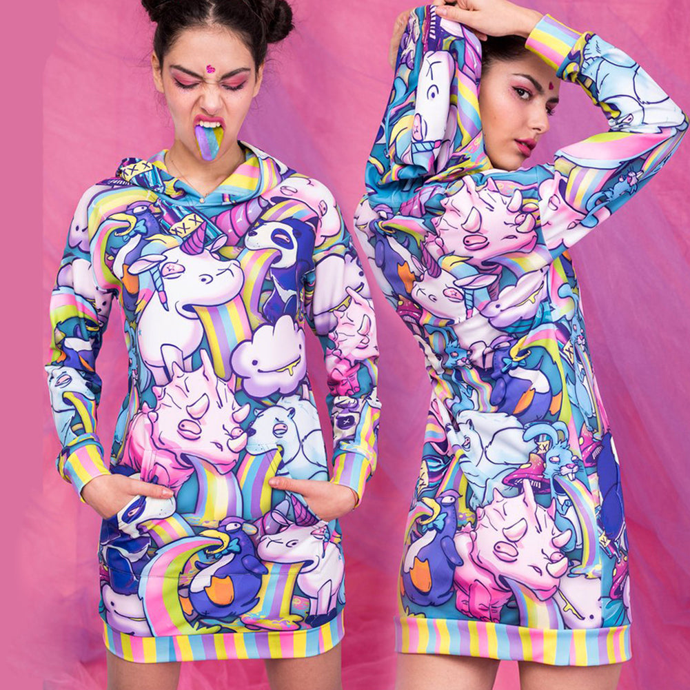 Unicorn Hoodie Dress - cosplaysos